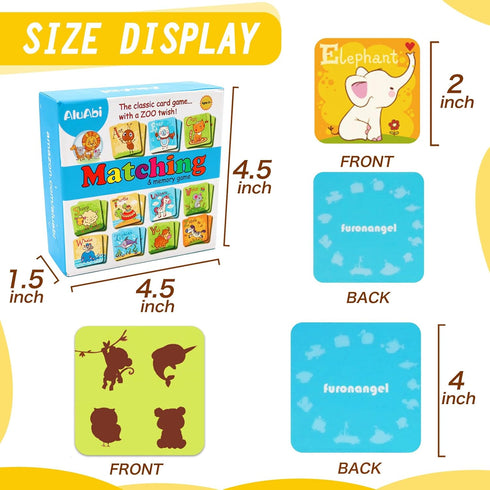 Animal Letter Memory Game ABC Learning for Toddlers, Fun Matching Game, Educational Toys for Kids, Preschool Learning Toys and Alphabet Flash Card...