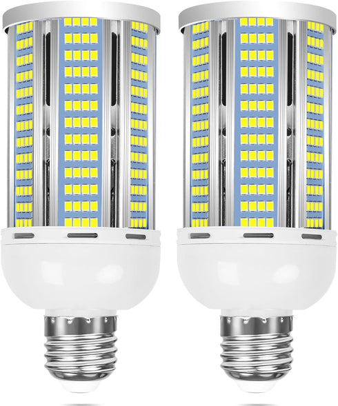 2 Pack 400W Equivalent Led Corn Light Bulb, 6000 Lumen 6000K Daylight 50W LED Corn Lamp, E26/E27 Medium Base for Indoor Garage Factory Warehouse B...