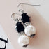 Black and White Pearl Drop Earrings - Simulated Pearl Drop Earrings - Handmade Beaded Dangles - Gift For Her Christmas Birthday Mom Girlfriend Wif...