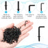 150pcs Hanging Small Screw Hooks, 1/2” L-Shaped Copper-Plated Right-Angle Hook for Jewelries Crafts Keys Caps Plants String Lights Wreaths(Black)...