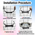 Dog Bowls Crate Water Bowl Kennel Hanging Cage Food Water Bowl Non-Spill Stainless Steel Metal Mountable Feeder Dish for Puppy Bunny Cats Pets Att...
