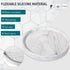 9" Round Bathroom Tray Decorative Vanity Tray Silicone Soap Holder Kitchen Countertop Organizer Coffee Table Decor for Candle, Perfume, Plant - Ma...