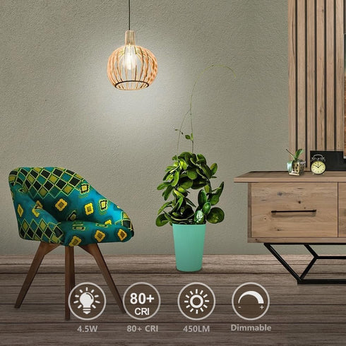 Dimmable ST58 LED Edison Bulbs, 4.5W Equivalent to 40W Vintage Light Bulbs, E26 Base Daylight 4000K ST58/ST19 LED Bulbs, Antique Flexible Spiral L...