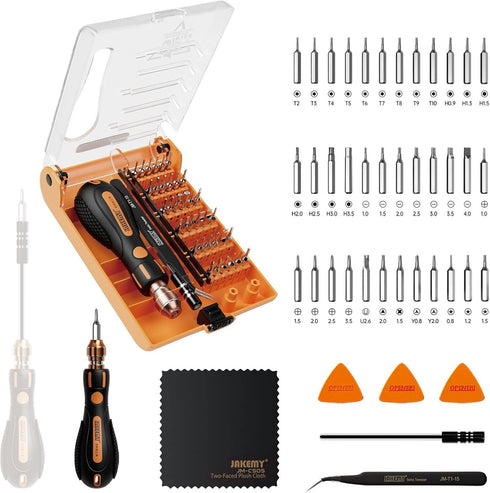 Small Screwdriver Set, JAKEMY 36 Magnetic Bits Precision Screwdriver Repair Tool Kit Comes with Opening Tool and Tweezer for Laptop, iPhone, MacBo...
