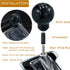 5 Speed Stick Shifter Knob Light PU Leather Gear Handle Car Ball Transmission Lever Head for Most Manual Automotive Vehicle (Black)...