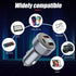 72W Fast Car Charger Adapter, Dual USB Fast Charging Type C Car Charger with LED Display Adapter, QC 3.0 PD Cigarette Lighter Adapter for Laptop S...