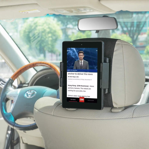 TFY Car Mount Holder, Swivel Car Headrest Mount Holder for Phones and Tablets, compatible with 5 to 10.5 Inch Screens Devices...