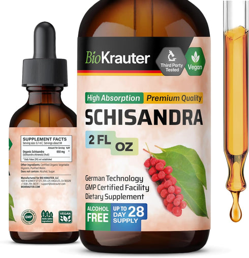 Schisandra Tincture - Organic Schisandra Supplement - Natural Adaptogen for Mood Support - Schisandra Berry Liquid Extract - Alcohol and Sugar Fre...