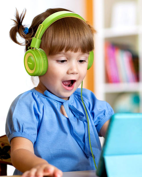 Kids Headphones, K8 Wired Headphones for Kids with Adjustable Headband 3.5 MM Jack for School, Foldable On-Ear Headset for Girls Boys Kindle Table...
