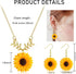 HAIAISO Sunflower Dangle Drop Earrings Sunflower Necklace for Women Handmade Sunflower Jewelry Set Gift...
