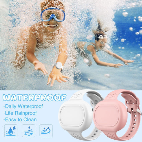 2 Pack Smart Tag 2 Bracelet Waterproof, Full Cover Silicone Wristband Compatible with Samsung Galaxy SmartTag2, SmartTag 2 Watch Band Hidden Holde...