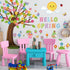 150 Pcs Spring Classroom Tree Bulletin Board Set Hello Spring Bulletin Board Decorations Flowers Green Leaves Woodland Cutouts Bulletin Board Stic...