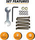 Kings Brand Furniture Bed Frame Hardware Set - Heavy Duty Screws and Bolts for Metal Bed Frame - Attach Headboard & Footboard - 42 Pcs...