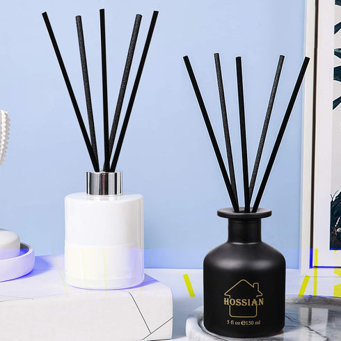 HOSSIAN 70 Pieces Fiber Reed Diffuser Replacement Refill Sticks, Diffuser Refills, Spa, Aromatherapy (12" x 3mm, Black)...