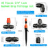 1/4 inch pipe upgrade mini accessory kit, 48 drip line connectors for drip system -10 straight heads, 8 tees, 8 elbows, 6 three-dimensional sector...