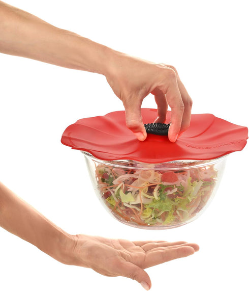 Charles Viancin - Poppy Silicone Lid for Food Storage and Cooking - 9''/23cm - Airtight Seal on Any Smooth Rim Surface - BPA-Free - Oven, Microwav...
