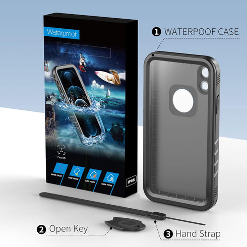 SPORTLINK for iPhone XR IP68 Waterproof Case - Full-Body Shockproof Dust-Proof Case - 6.1’ Heavy Duty Underwater Rugged 360 Protective Military Gr...