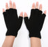 SATINIOR 2 Pair Unisex Half Finger Gloves Winter Stretchy Knit Fingerless Gloves in Common Size...