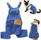 Dog Shirts Clothes Dog Denim Overalls, Fashion Pet Jean Overalls Apparel, Comfortable Puppy Costumes for Small Medium Dogs&Cat, Dog Denim Shirts, ...