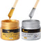 Acrylic Paint Metallic Gold and Silver,200ml Gold Leaf Paint for Art, Painting, Handcrafts,Ideal for Canvas Wood Clay Fabric Ceramic Craft Supplie...