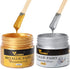 Acrylic Paint Metallic Gold and Silver,200ml Gold Leaf Paint for Art, Painting, Handcrafts,Ideal for Canvas Wood Clay Fabric Ceramic Craft Supplie...