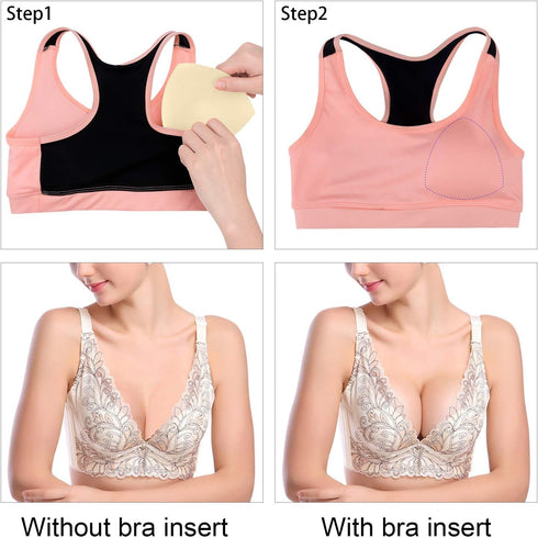 Awpeye Bra Pads Inserts 6 Pairs, Bra Cups Inserts, Removable Breast Enhancers Inserts for Women...