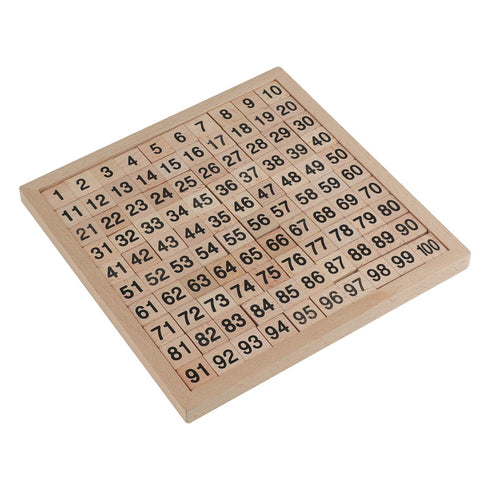 Z-Color Montessori Game Wooden Hundred Board Number Chart Number Grid Educational Game for Kids...