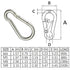 MFOREVER Spring Snap Hook 304 Stainless Steel Carabiner Camping Hiking Traveling Fishing...