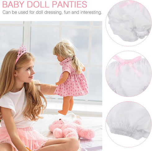 NUOBESTY 2 Pack Baby Diapers Doll Underwear for 14-18 Inch Baby Dolls, Doll...