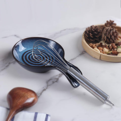 Spoon Rest for Kitchen, Ceramic Spoon Holder for Stove Top, Cooking Spoon Holder?Coffee Spoon Holder,Heat Resistant Utensil Rest for Countertop, D...