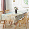 54x86inches Mid Century Tablecloth Yellow and Blue Abstract Modern Art Rectangle Table Cloth Spill Proof and Oil Proof Fabric Table Cover for Kitc...