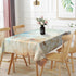 54x86inches Mid Century Tablecloth Yellow and Blue Abstract Modern Art Rectangle Table Cloth Spill Proof and Oil Proof Fabric Table Cover for Kitc...