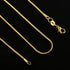 TecUnite 24 Pack Gold Snake Chain Necklace Chains with Lobster Clasps Gifts DIY for Jewelry Making, 1.2 mm...