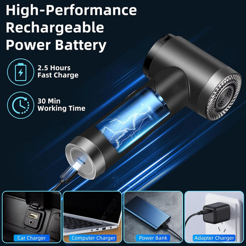 Foldable Handheld Vacuum and Blower Cordless Rechargeable Bug Vacuum Catcher Long Reach Grabber for Insect Spider Fly, Portable Small Auto Vacuum ...