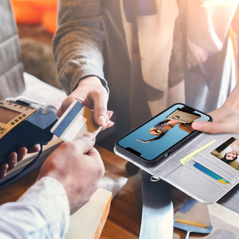 ULAK Compatible with iPhone 14 Plus Wallet Case with Card Holder, Flip iPhone 14 Plus Case for Women Girls PU Leather Kickstand Wrist Strap Shockp...