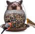 Outside Wild Bird Feeder, Heavy Duty Metal Frame Squirrel Proof Bird Feeders Hanging for Garden Yard Outdoor Decoration, Cute Cat Shaped...