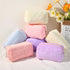 Makeup Bag Plush Cosmetic Bag Cute Aesthetic Makeup Bag Pink Makeup Pouch Travel Toiletry Bag Organizer Soft Makeup Brushes Accessories Storage Ba...