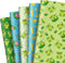 JarThenaAMCS 10 Sheet Cute Frog Wrapping Paper -Not Roll- Lotus Leaf Lotus Flower Gift Wrap Paper Bulk Green Folded Flat DIY Craft Paper for Birth...