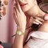 JewelryWe Women Watches Gold-Tone Iced Out Wristwatch Rhinestone Round Analaog Quartz Watch Bling Dress Watch, for Halloween...