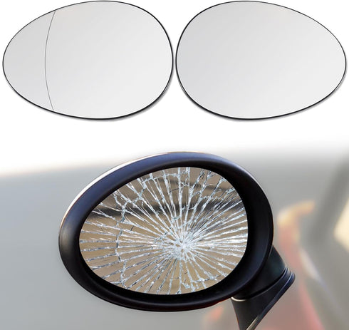 Door Rearview Mirror Lens Heated Rearview Mirror Glass Reflector Convex Glass For BMW Mini Cooper R55 R56 R57 2007-2015 51162755626 51169803192 (R...
