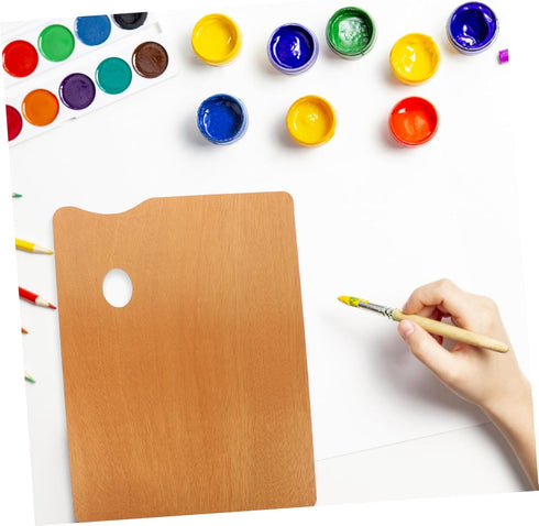 STOBOK Art Painting Oil Drawing Supplies Oil Painting Square Palette Acrylic Paint Palette Square Serving Tray Rectangular Wooden Artist Portable ...