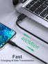 Type C Charger Fast Charging, 2 Pack Adaptive Fast Charger USB C Android Phone Wall Charger Block with 6FT+6FT+1.5FT Charge Cable for Samsung Gala...