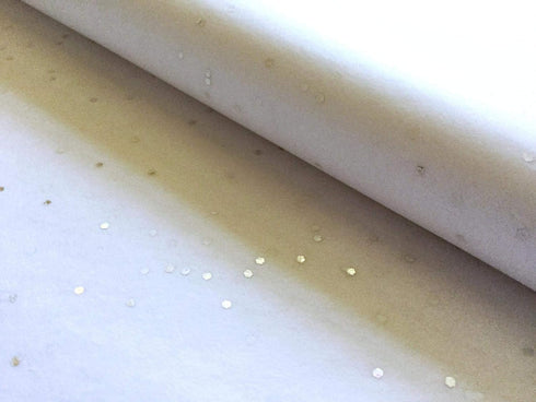 InsideMyNest Sparkly Glitter Gemstones Tissue Paper (30x20 inches) (Silver Glitter on White)...