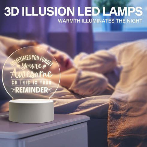 Sometimes Night Light Lamp, Kitty Table Lamps with Smart Touch & USB Cable-Home Party Decorations - Cute Birthday Valentines Day Gifts for Kids Te...