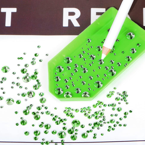 AD Beads 4500 Pieces Hotfix Rhinestones Flat Back 6 Sizes (2-6 mm) Crystal Round Glass Gems with Tweezers and Picking Rhinestones Pen or Crafts Na...