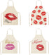 5PCS Lip Stencil Kiss Lips DIY Stencil with 5 Sizes Lips Lipstick Mouth Painting Stencils Reusable Red Lips PET Stencils for Floor Wall Wall Furni...