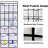 2 Pack Extra Large Hanging Over Door Shoe Organizers, 12 Mesh Pockets + 6 Large Mesh Storage Various Compartments with 8 Hooks Shoes Holder for Cl...