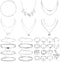 Sanfenly Gold Jewelry Sets for Women Gold Layered Necklaces Chain Bracelets Knuckle Rings Gold Jewelry for Valentine Anniversary Birthday Gift...