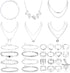 Sanfenly Gold Jewelry Sets for Women Gold Layered Necklaces Chain Bracelets Knuckle Rings Gold Jewelry for Valentine Anniversary Birthday Gift...