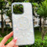 for iPhone 15 Pro Case Compatible with MagSafe,Cute Magnetic Hard Back Shockproof Women Phone Case for iPhone 15 Pro 6.1"- White Pearl Tort...